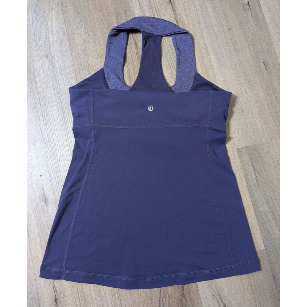 Lululemon Size 10 Scoop Neck Workout Yoga Racer Back Tank Concord Grape - Picture 3 of 7